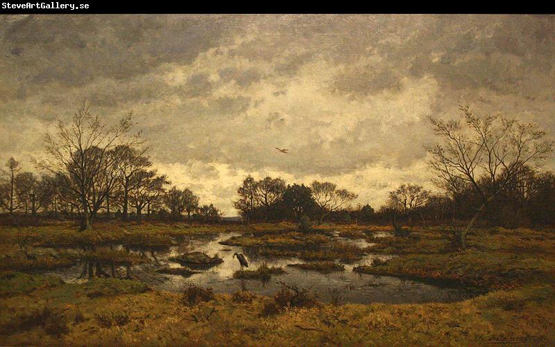 Alphonse Asselbergs Un jour de mars a la mare aux fees. Fontainebleau 1876 - Maartse dag aan de feeenplas